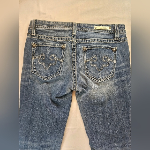 3R Rock For Express Womens Blue Lightly Distressed Skinny Denim Jeans Size 28 - Picture 11 of 12